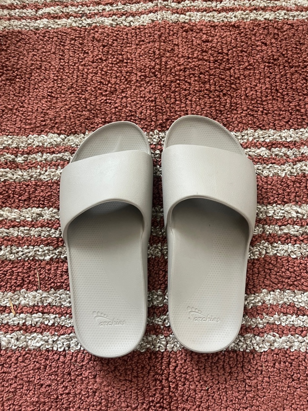 Archies Gray Slide Sandals - Textured Sole